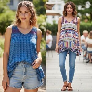 Mandala Apparel Sharkbite Hem Tops- set of 2